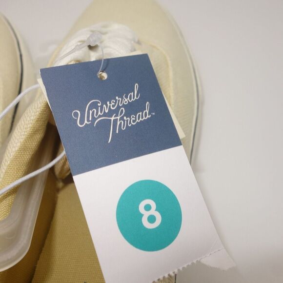 NEW Universal Thread Women's Molly Canvas Low Top Lace Up Sneakers Size 8 Yellow - Picture 4 of 6